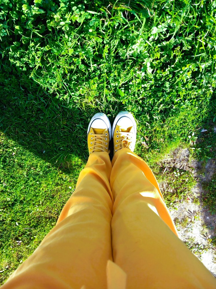 yellow shoes